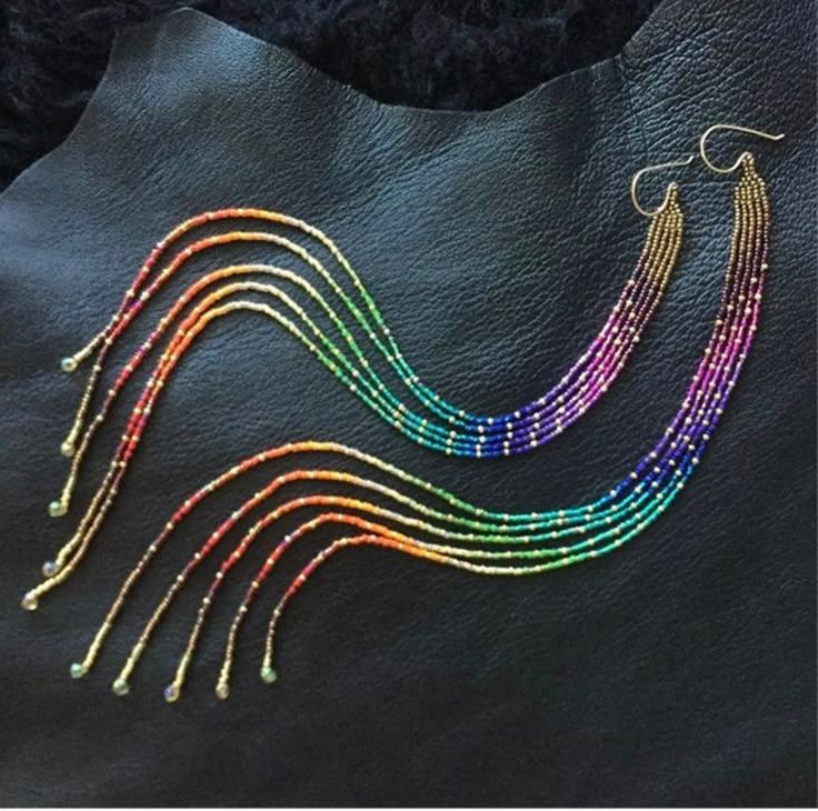 Rice bead earrings Gradient co - مراجعة Tassel Earrings Boho وسعره
