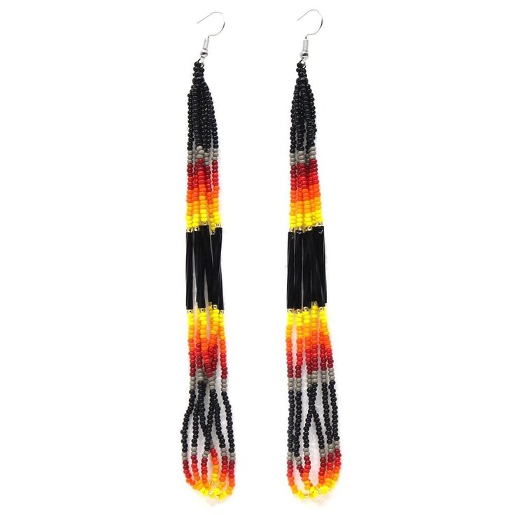 Rice bead earrings Gradient co - مراجعة Tassel Earrings Boho وسعره