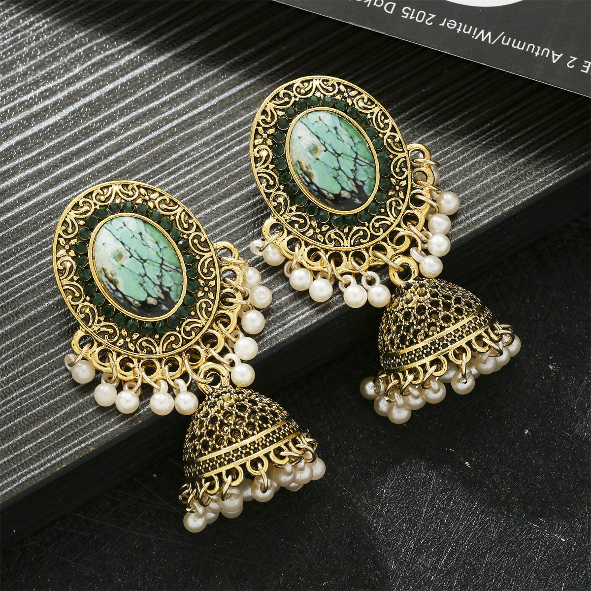 Classic Ethnic Red Flower Jhum - مراجعة Tassel Earrings Boho وسعره