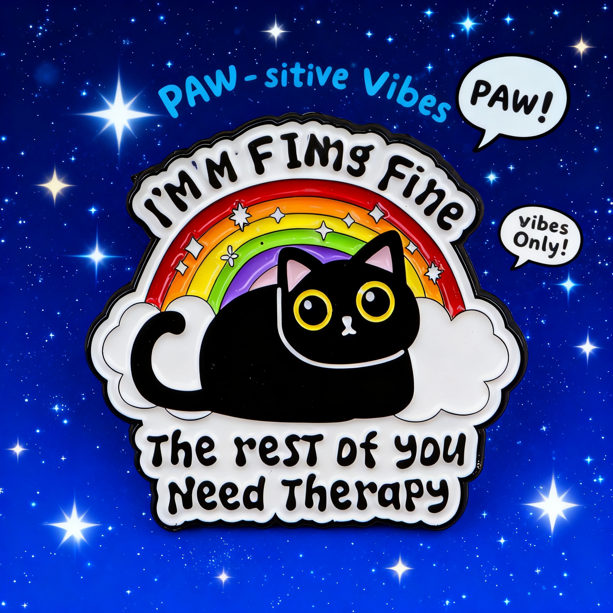 Cute Black Cat Enamel Pin Rain - مراجعة Women Accessories Quotes وسعره