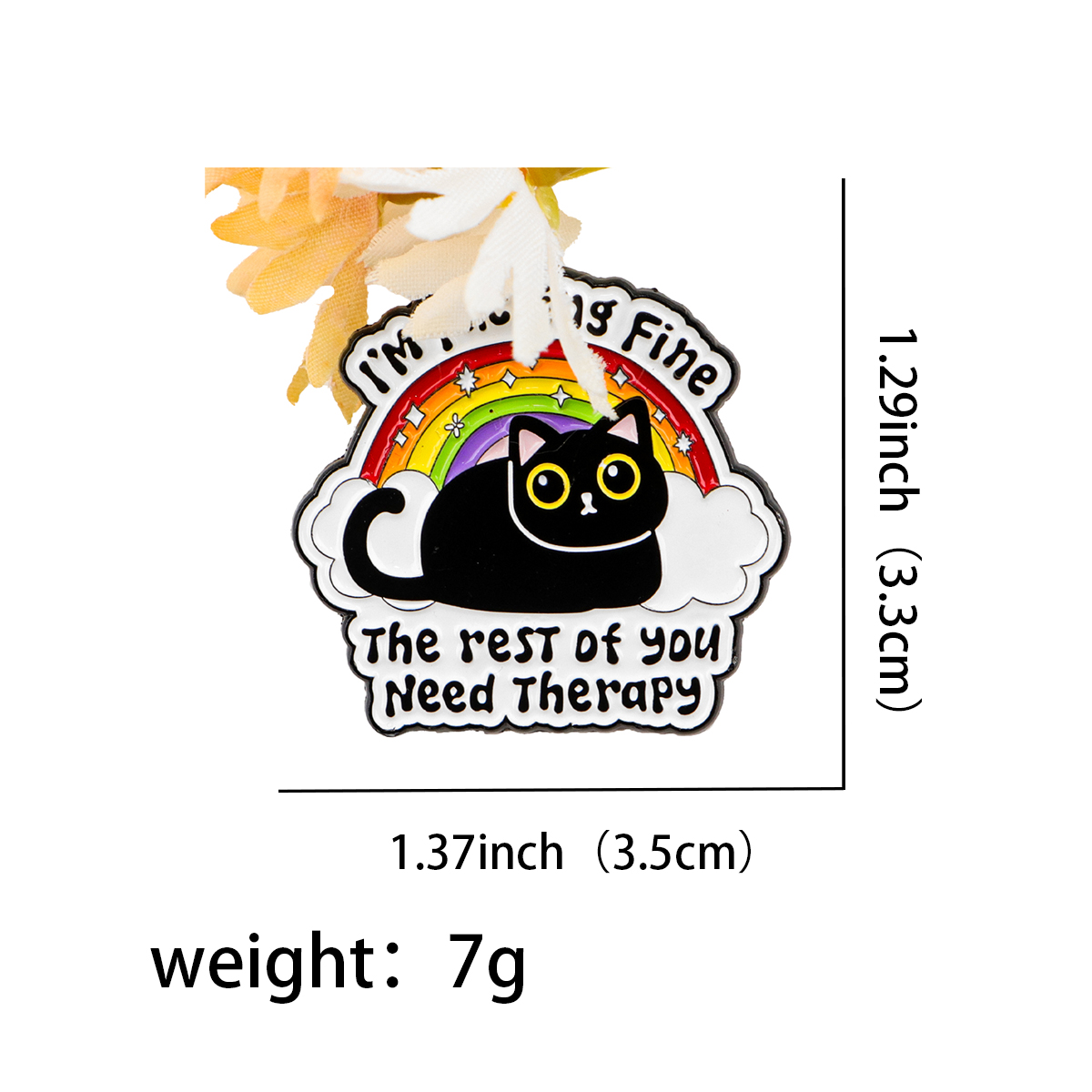 Cute Black Cat Enamel Pin Rain - مراجعة Women Accessories Quotes وسعره