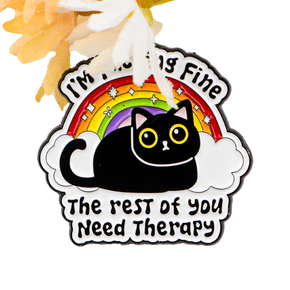 Cute Black Cat Enamel Pin Rain - مراجعة Women Accessories Quotes وسعره