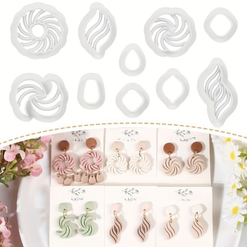 10Pcs Boho Swirl Polymer Clay  - مراجعة Tassel Earrings Boho وسعره