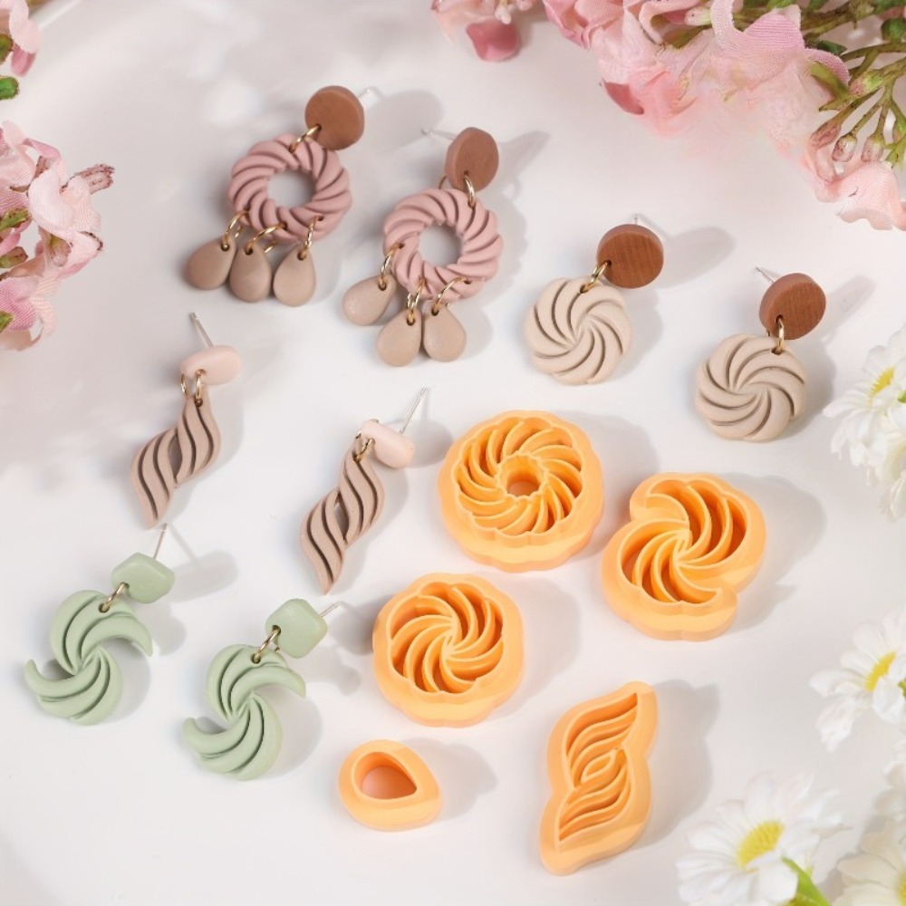 10Pcs Boho Swirl Polymer Clay  - مراجعة Tassel Earrings Boho وسعره