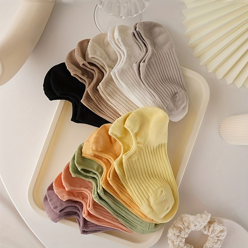 5 Pairs Colorful Ribbed Short  - مراجعة Women'S Ankle Accessories وسعره