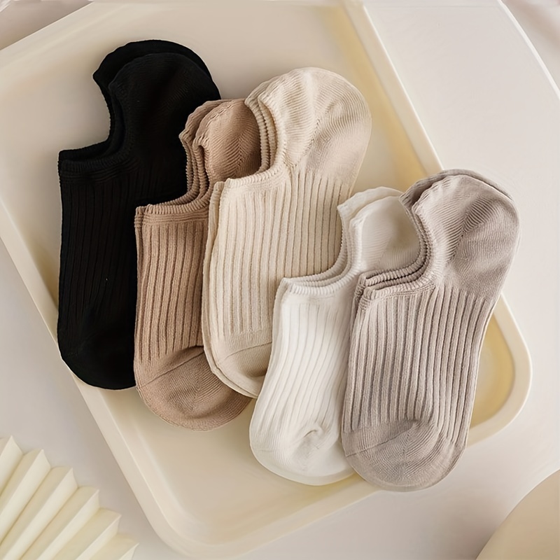 5 Pairs Colorful Ribbed Short  - مراجعة Women'S Ankle Accessories وسعره
