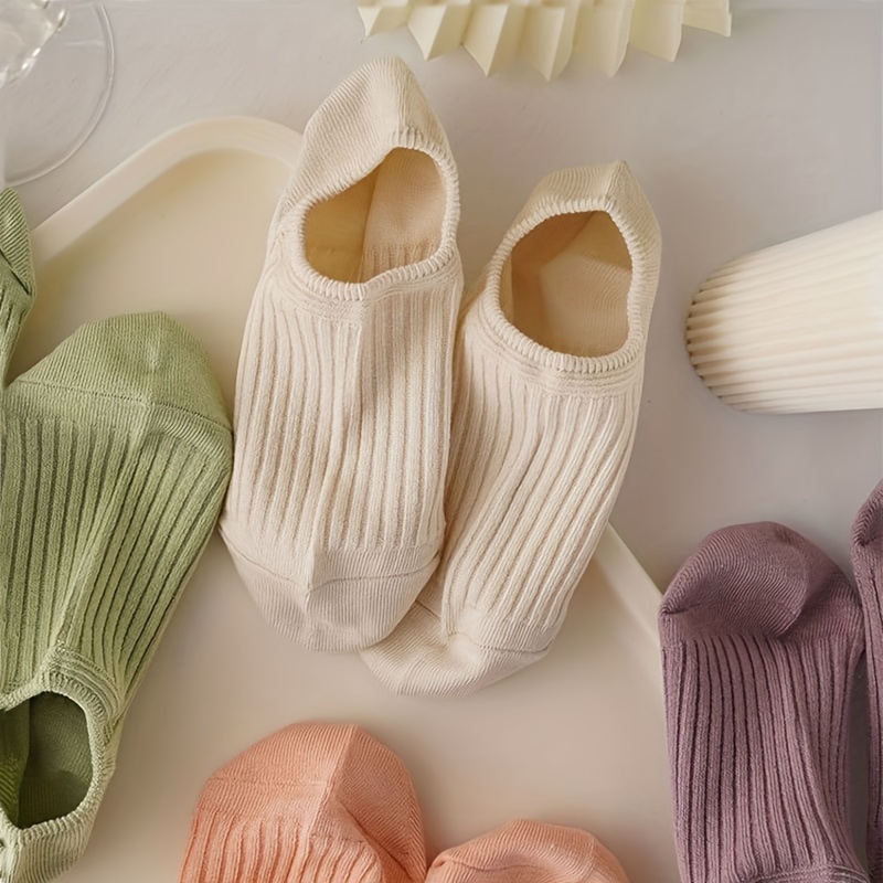 5 Pairs Colorful Ribbed Short  - مراجعة Women'S Ankle Accessories وسعره