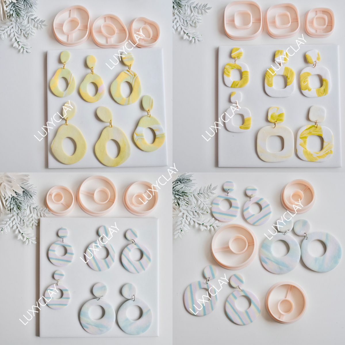 3pcs Hollow Circle Square Donu - مراجعة Tassel Earrings Boho وسعره
