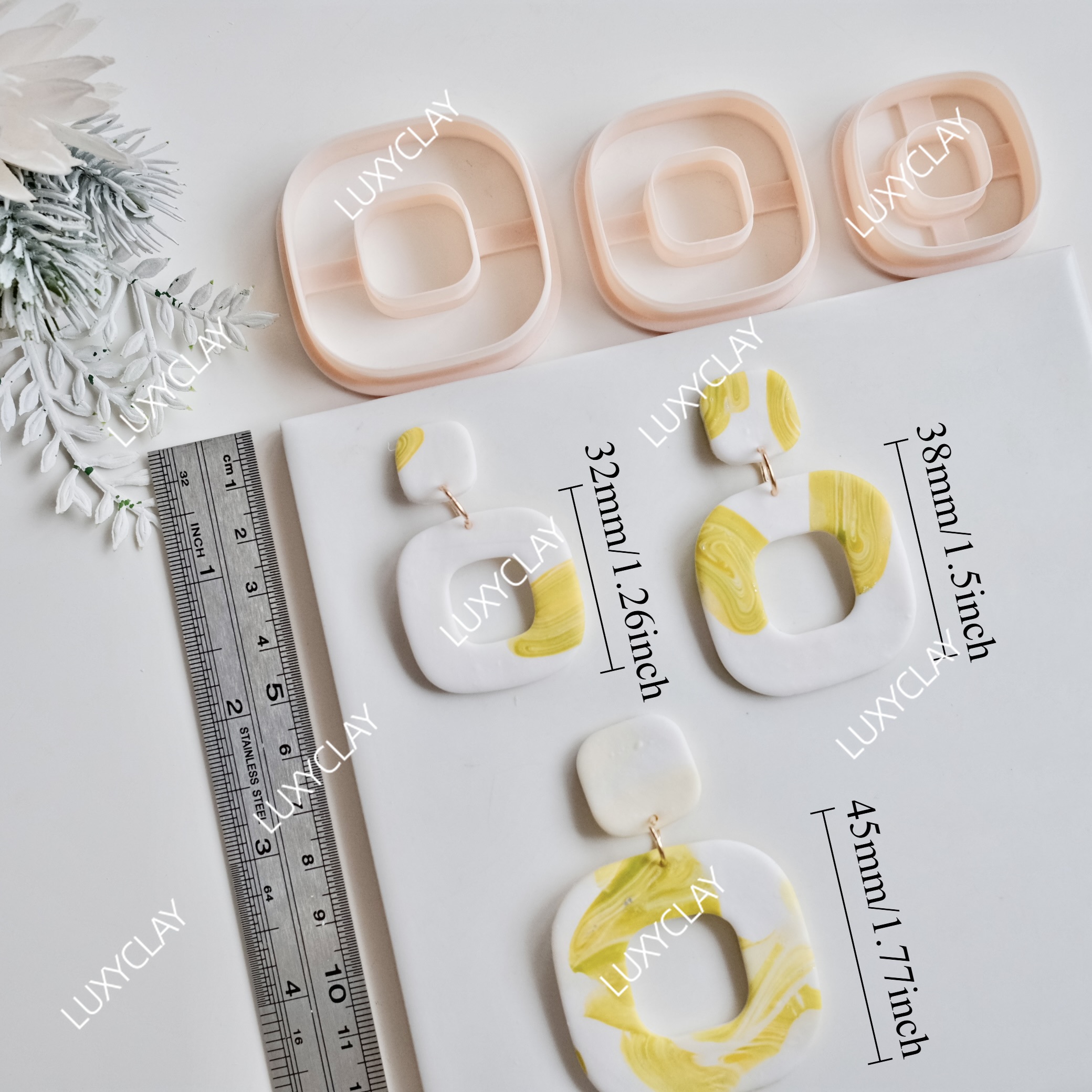 3pcs Hollow Circle Square Donu - مراجعة Tassel Earrings Boho وسعره