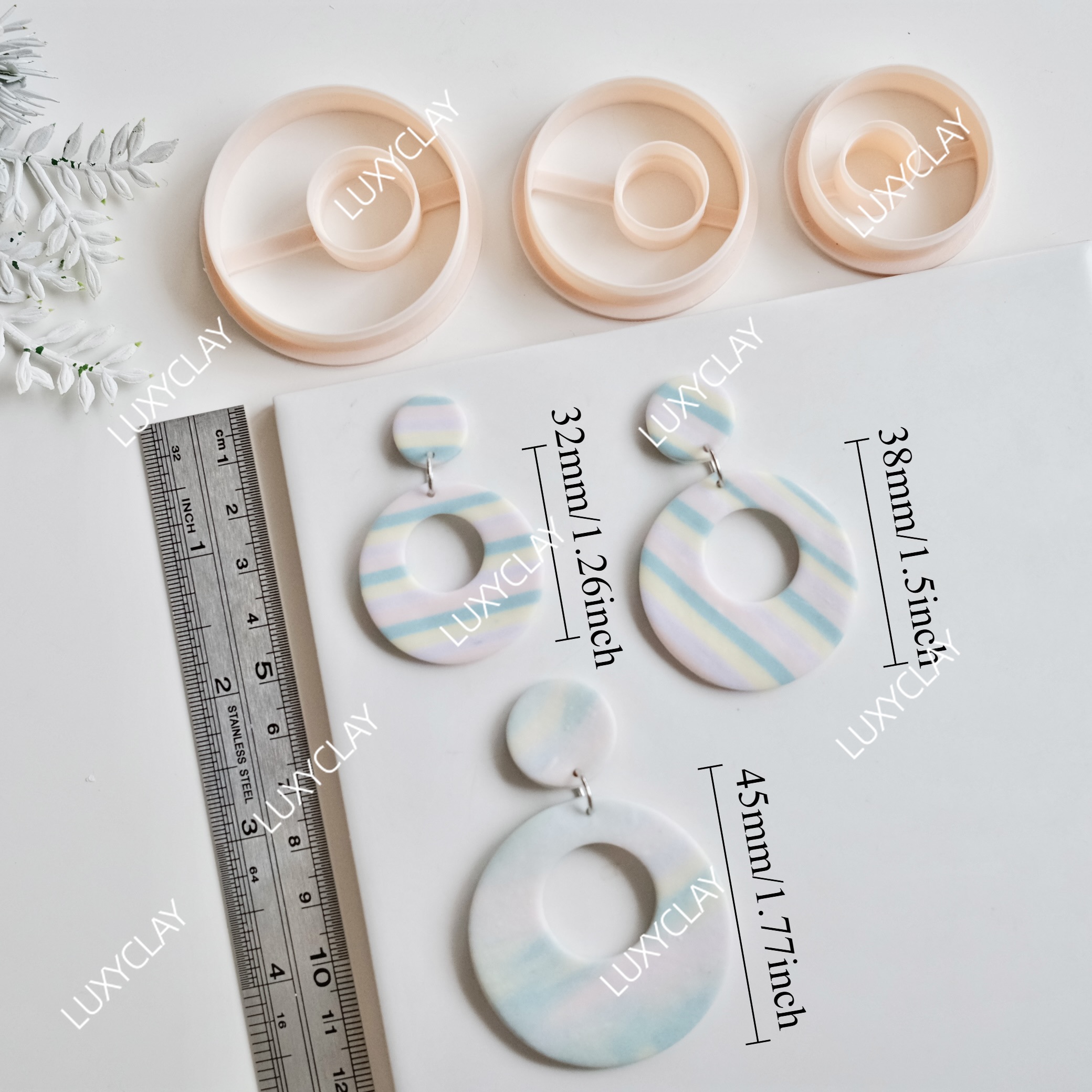 3pcs Hollow Circle Square Donu - مراجعة Tassel Earrings Boho وسعره