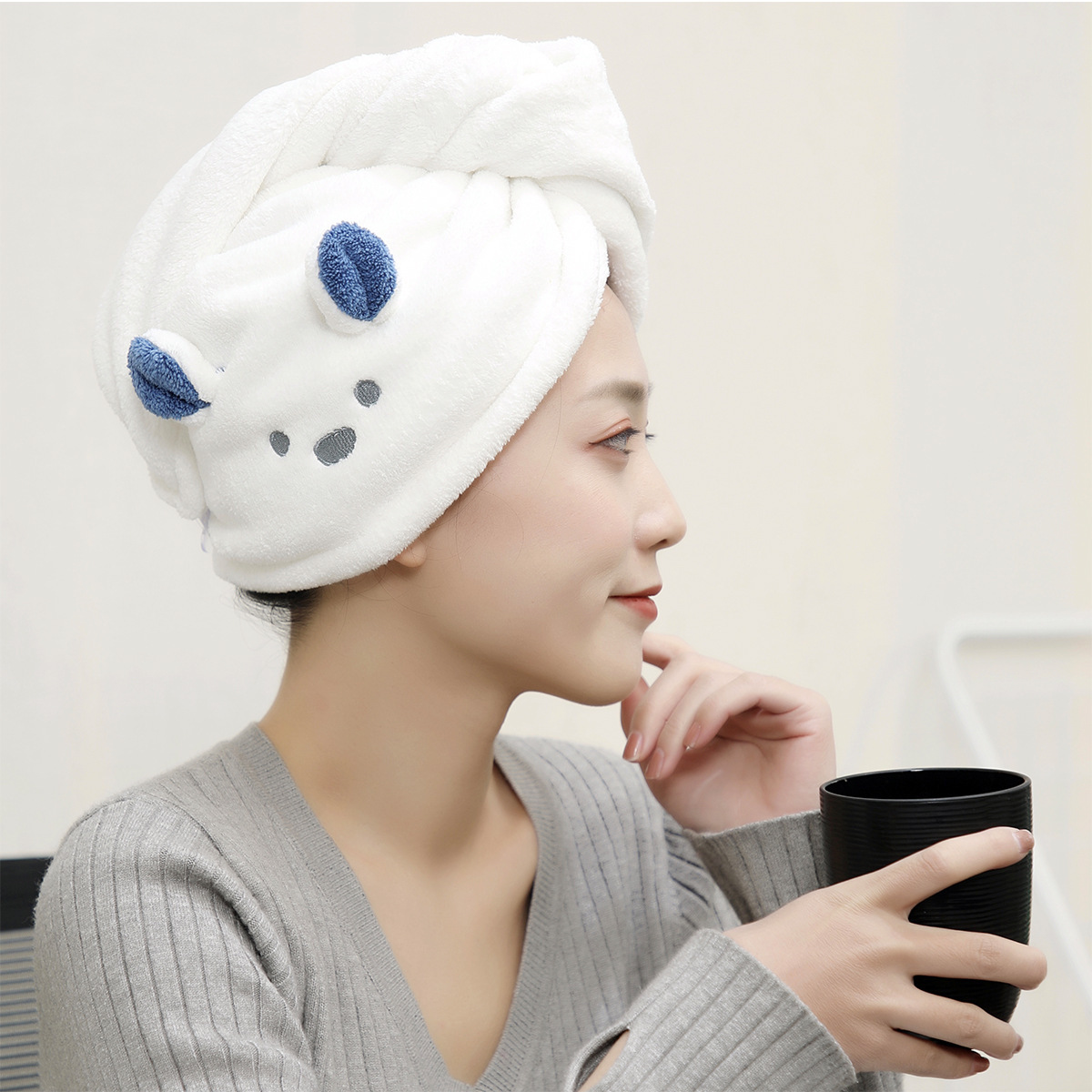 Hair Towel Cartoon Cute Absorb - مراجعة Hair Band Elastic وسعره