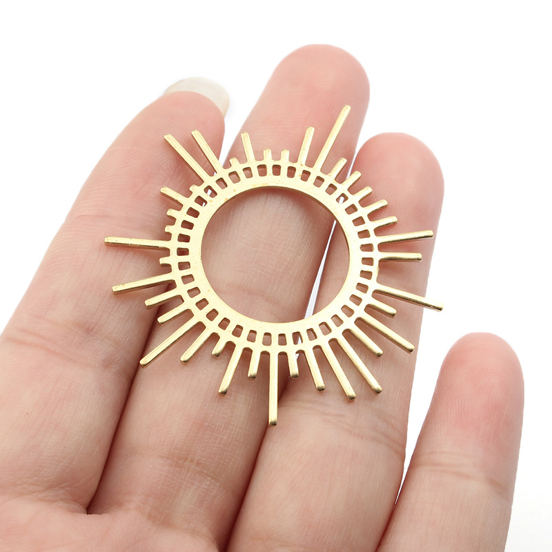 5pcs/lot Raw Brass Sun Burst C - مراجعة Tassel Earrings Boho وسعره