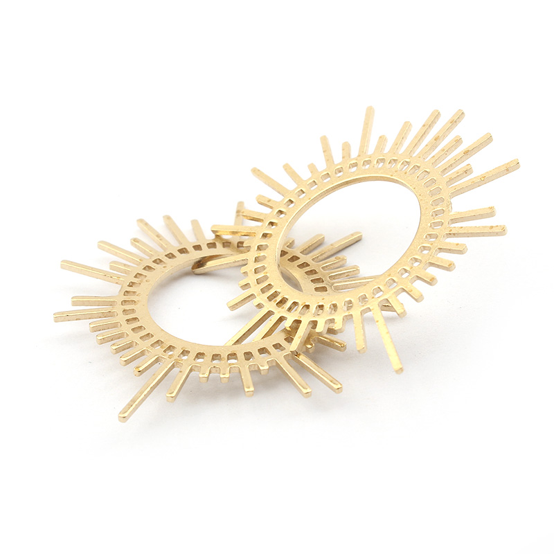 5pcs/lot Raw Brass Sun Burst C - مراجعة Tassel Earrings Boho وسعره
