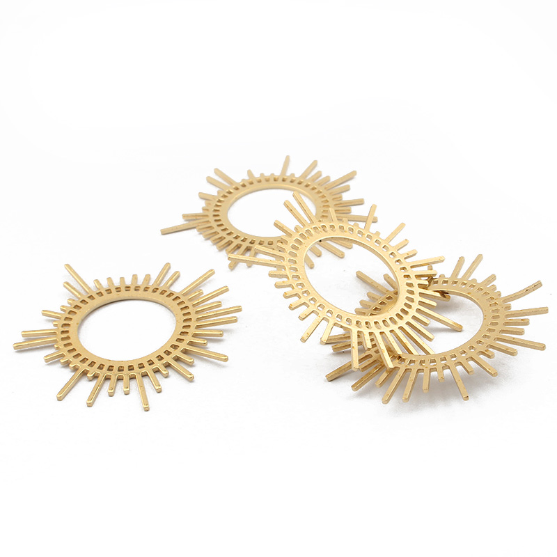 5pcs/lot Raw Brass Sun Burst C - مراجعة Tassel Earrings Boho وسعره