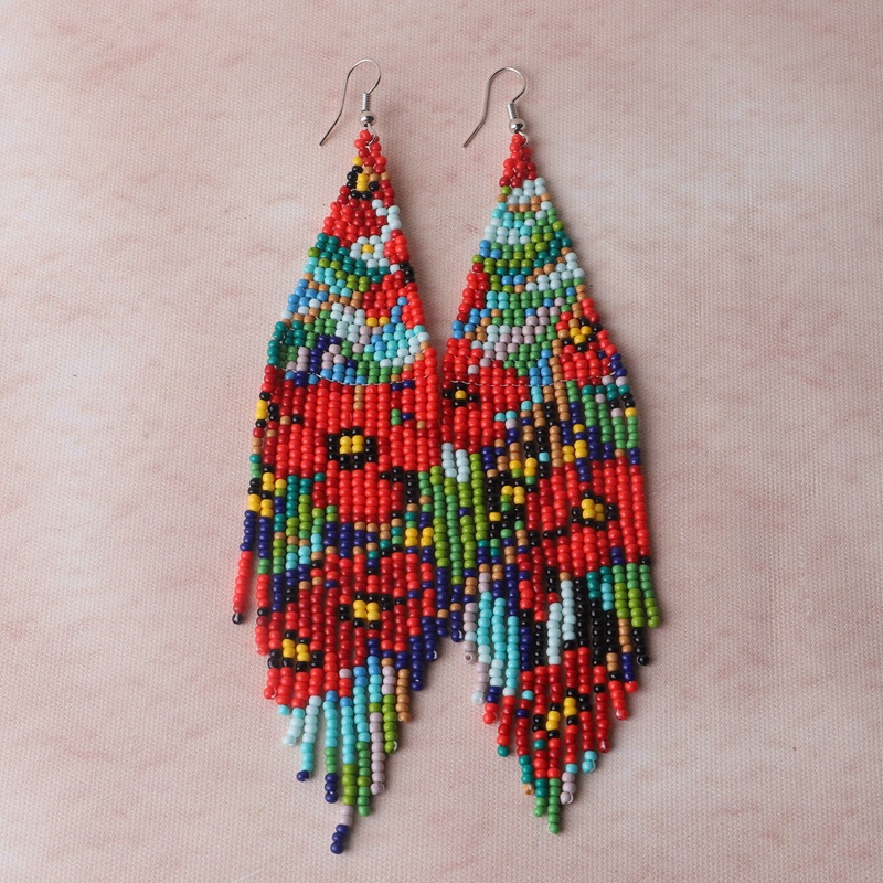 Rice bead earrings Tassel Huma - مراجعة Tassel Earrings Boho وسعره