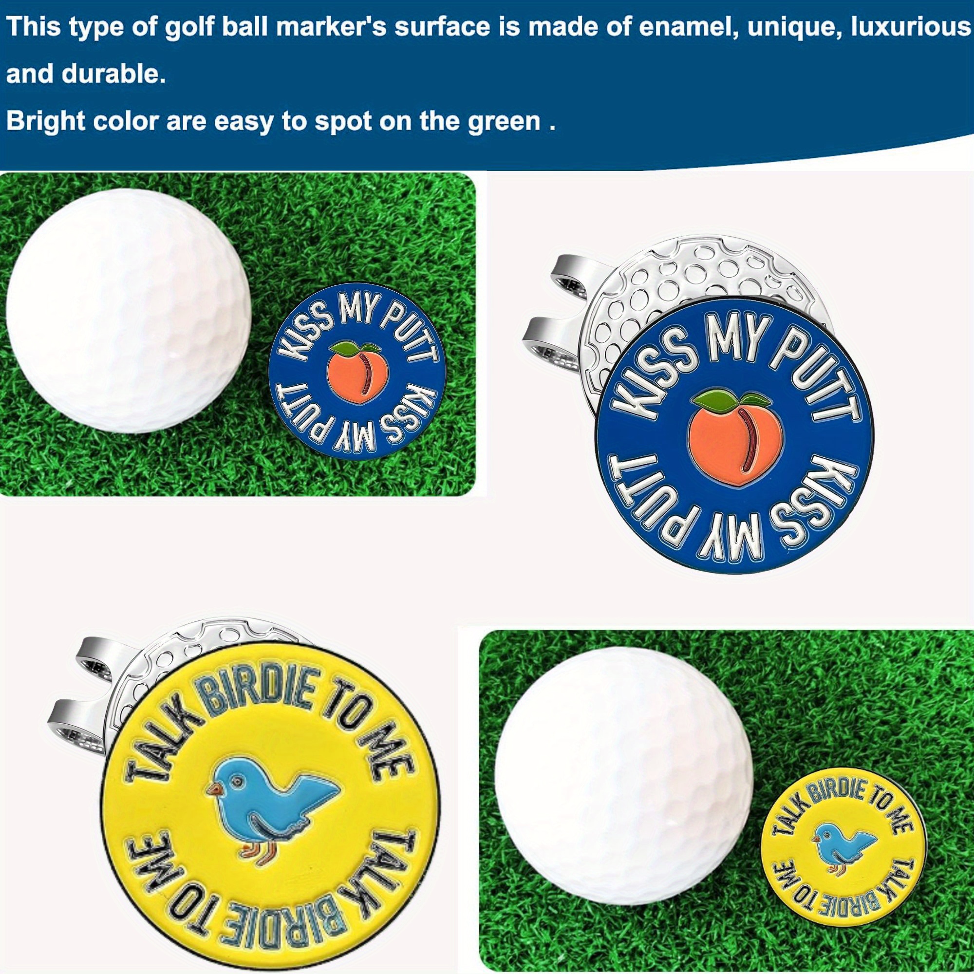 2 counts golf markers Talk Bir - مراجعة Women'S Golf Accessories وسعره
