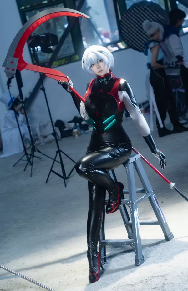 Ayanami Rei  sexy black leathe - مراجعة Women Accessories Set وسعره