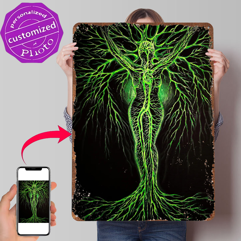 Green Tree Woman Printed Poste - مراجعة Women Accessories Poster وسعره