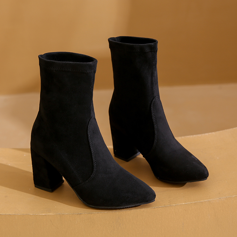Winter new style chunky heel f - مراجعة Women'S Ankle Accessories وسعره