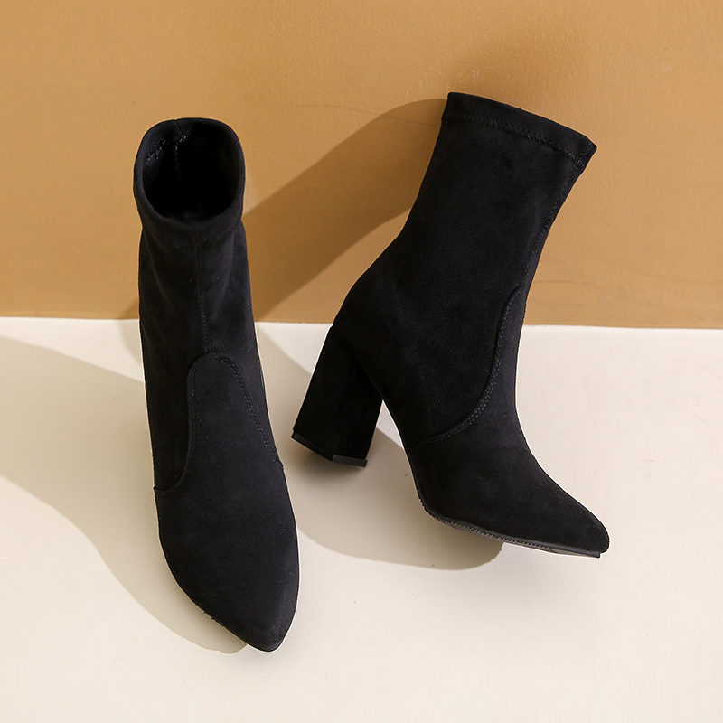 Winter new style chunky heel f - مراجعة Women'S Ankle Accessories وسعره