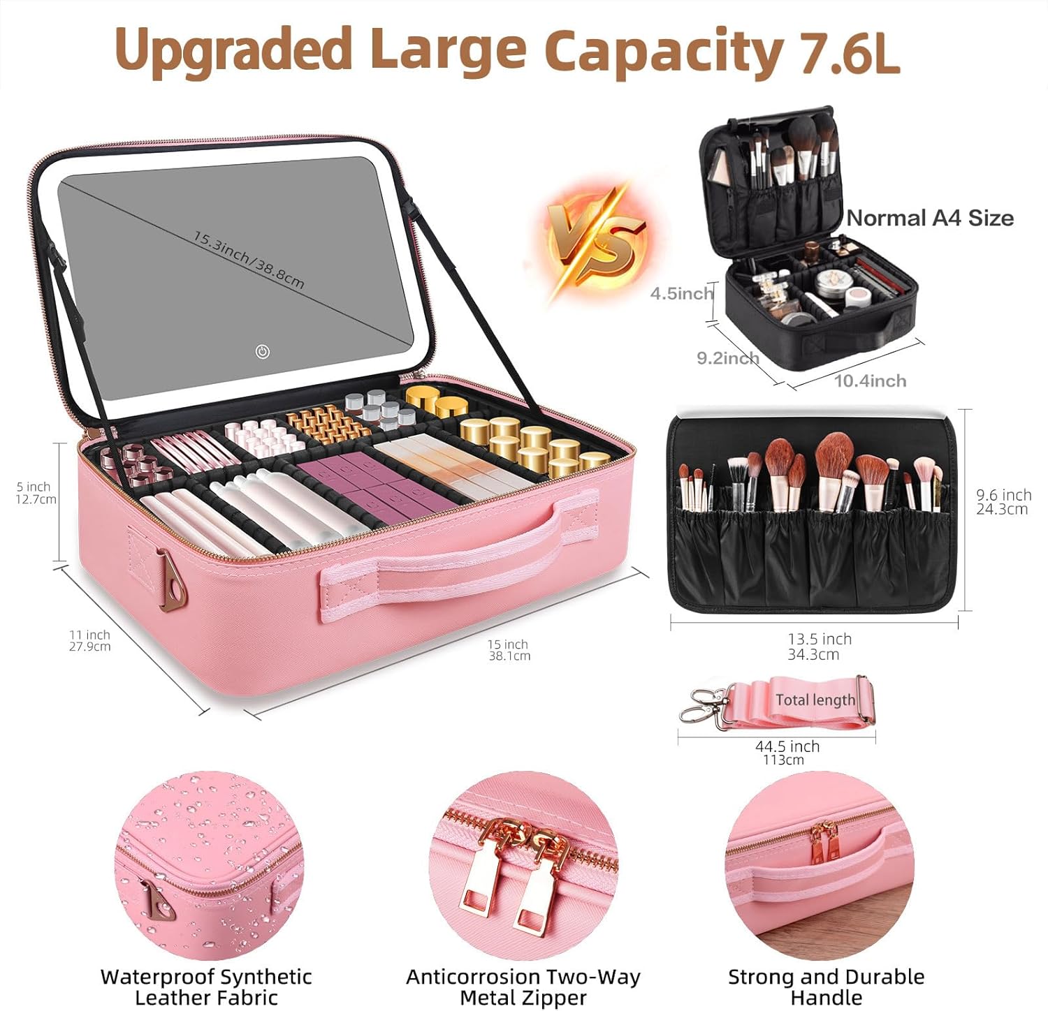 Large Capacity Makeup Bag 15'' - مراجعة Women Accessories Organizer وسعره