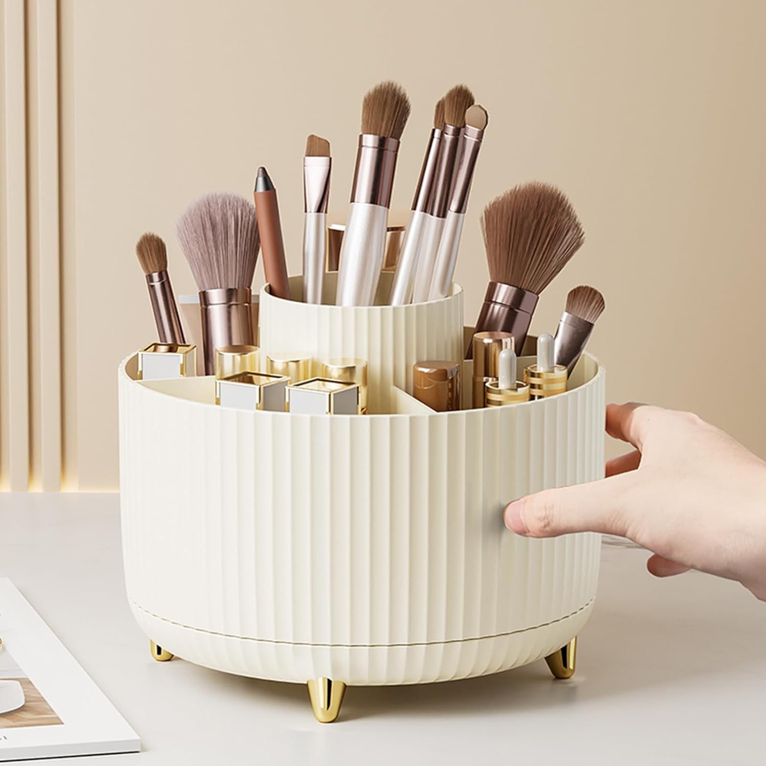 360° Rotating Makeup Cosmetic  - مراجعة Women Accessories Organizer وسعره