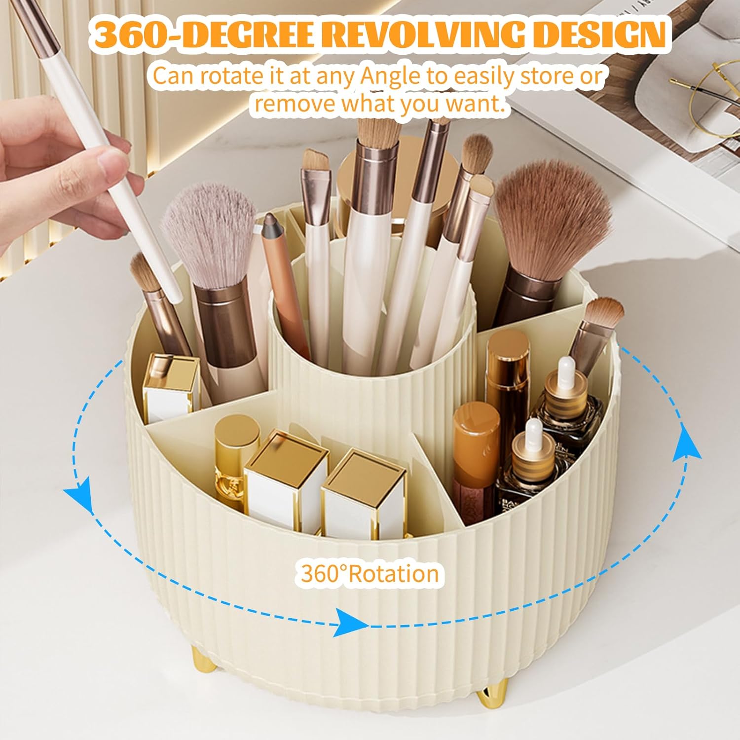 360° Rotating Makeup Cosmetic  - مراجعة Women Accessories Organizer وسعره