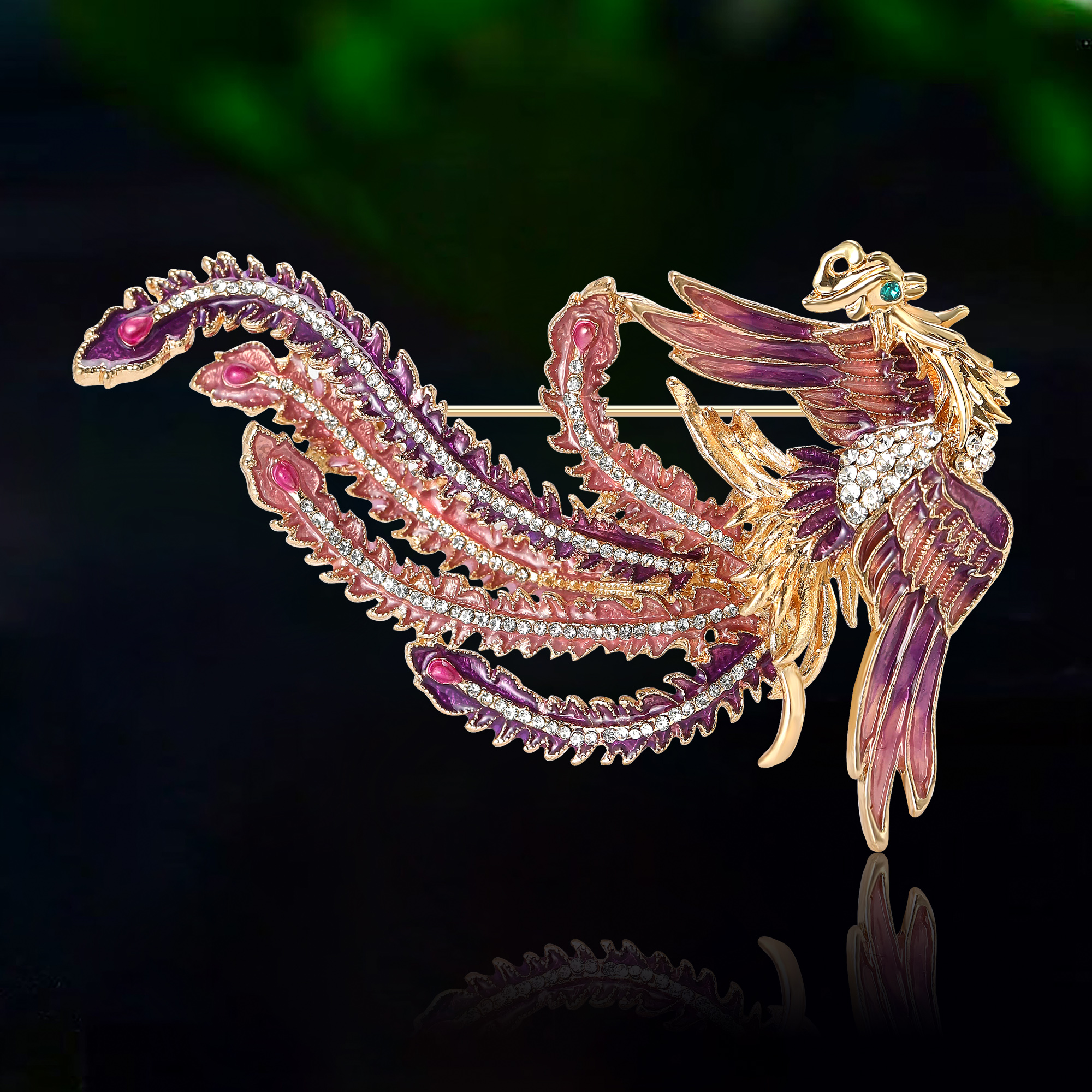 Rhinestone Phoenix Brooches fo - مراجعة Women'S Accessories Categories وسعره